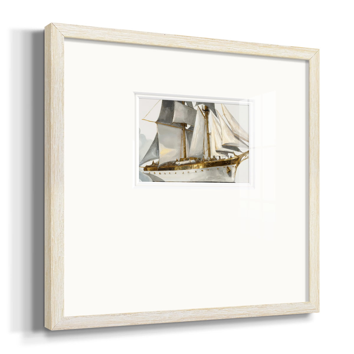 White and Gold SailsPremium Framed Print