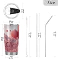 thumbnail image 3 of SKYSONIC Valentine's Day Love Heart Tumbler Stainless Steel Double Wall Vacuum Reusable Insulated Mug with Straw and Built-in Coaste for Cold and Hot Beverages, 12oz, 3 of 7