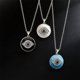 thumbnail image 4 of 18k Gold Plated Evil Eye Enamel Disk Pendant Necklace,handmade Adjustable Amulet Good Luck Protection Evil Eye Jewelry For Women, 4 of 4