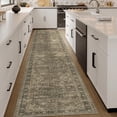 thumbnail image 2 of 2x12 Washable Brown Runner Rug - Vintage Hallway Kitchen Carpet, 2 of 8