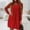 Red, variant on Babysbule Summer Women Dresses Fashion Womens Solid Color Dress See Through Mesh Perspective Long Sleeve Stand-up Collar Dresses