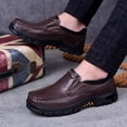 thumbnail image 4 of Zapatos de vestir de negocios negros de cuero para hombre de primavera y otoño, zapatos de hombre de suela gruesa, zapatos de senderismo casuales para exteriores de gran tamaño, 4 of 6