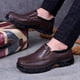 thumbnail image 4 of Zapatos de vestir de negocios negros de cuero para hombre de primavera y otoño, zapatos de hombre de suela gruesa, zapatos de senderismo casuales para exteriores de gran tamaño, 4 of 6