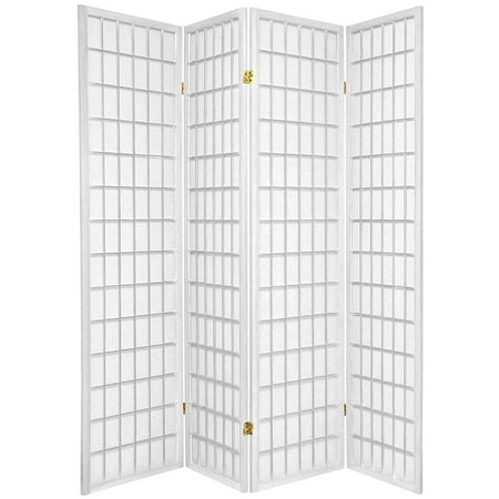 Legacy Decor 4 Panel Japanese Oriental Style Room Screen Divider White (Best Room Divider Ideas)