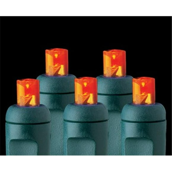 Reinders 5MM50ORG 5mm Wide Angle Lens LED Light Strings - Orange