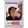 thumbnail image 3 of John Philip Falter 14x18 Black Modern Framed Museum Art Print Titled - On the Same Team, Enlist in the Waves (1943), 3 of 5