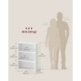 thumbnail image 4 of 3-Tier Bookshelf Open Bookcase with Adjustable Storage Shelves Floor Standing Unit White, 4 of 10