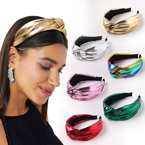 Hesxuno Headbands for Women Fashion Bow Knot Leather Hairband Women Hair Head Hoop Girls Hair Headband