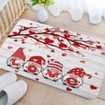 thumbnail image 3 of Valentines Bathroom Rugs, Romantic Gnome Couple Red Heart Tree on Rustic Wooden Farmhouse Valentine Extra Soft and Absorbent Bath Rugs, Non-Slip Bath Carpet, Bath Mats for Bathroom Floor(17"X29"), 3 of 3