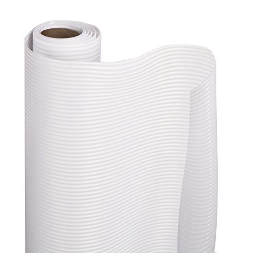 Smart Design Shelf Liner w/Ribbed Grip Adhesive Washable Cutable Material Non Slip & Peel