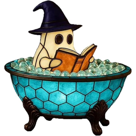 AWINQQY Halloween Ghost Bubble Bath Lamp, Bathtub Ghost Night Lights With USB, Cute Led Lamp for Bathroom Decor, Reading Books Nightlight（1PCS)