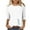 White Plus Size Blouse for Women_e, variant on CYMMPU 3/4 Sleeve Round Neck Blouses for Women Dressy Casual Tunic Tops Fall Trendy Shirts Flower Pattern Spring Tops Loose Fit Lightweight Basic Tees White XXXL