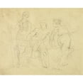 thumbnail image 2 of Eugène Delacroix 14x12 Gold Ornate Wood Frame and Double Matted Museum Art Print Titled - Hercules Between Virtue and Vice (1849-52), 2 of 4