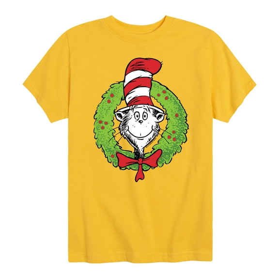 The Cat in the Hat - Cat Wreath - Toddler And Youth Short Sleeve Graphic T-Shirt