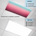 thumbnail image 3 of 2 Pack Turquoise Rose Fluorescent Light Covers for Ceiling Lights Red Stripe Gradient Magnetic Ceiling Light Covers Overhead Light Filters for Office Classroom Home, 3 of 9