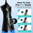 thumbnail image 3 of COSLUS CX30 Water Dental Flosser Pick for Teeth,DIY Mode,300ML,IPX7 Waterproof,Portable,Rechargeable,for Home Travel-Black, 3 of 10