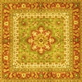 thumbnail image 1 of Ahgly Company Indoor Square Persian Yellow Traditional Area Rugs, 8' Square, 1 of 4