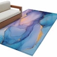 thumbnail image 2 of 3x5 Washable Area Rug, Purple Gold Marble Non-Slip Rectangle Rug for Living Room Bedroom, Modern Indoor Low Pile Floor Mat for Home Decor, 2 of 9