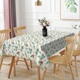 thumbnail image 4 of Duangreer Green Holly Christmas Rectangle Tablecloth, Waterproof Wrinkle Resistant Table Cover for Party Picnic Dinner Decors, 60 x 84 Inch, 4 of 5