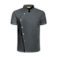 thumbnail image 4 of Chaqueta de Abrigo Fernando Ropa de Servicio de Comida Monos Transpirables de Verano Uniforme para Restaurante Hotel Escuela Culinaria Talla M Gris, 4 of 8