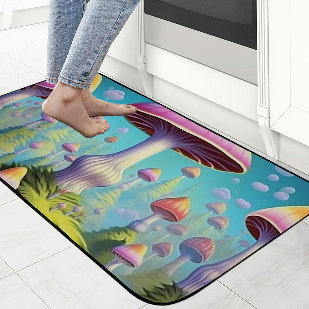 Qinduosi and Anti-Slip Mat One-Side Printed rubber bottom Easy to Clean 19.68*47.24 in