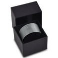 thumbnail image 3 of Tungsten Wedding Band Ring 12mm for Men Women Black & 18K Yellow Gold Plated Pipe Cut Brushed Polished Lifetime Guarantee, 3 of 4