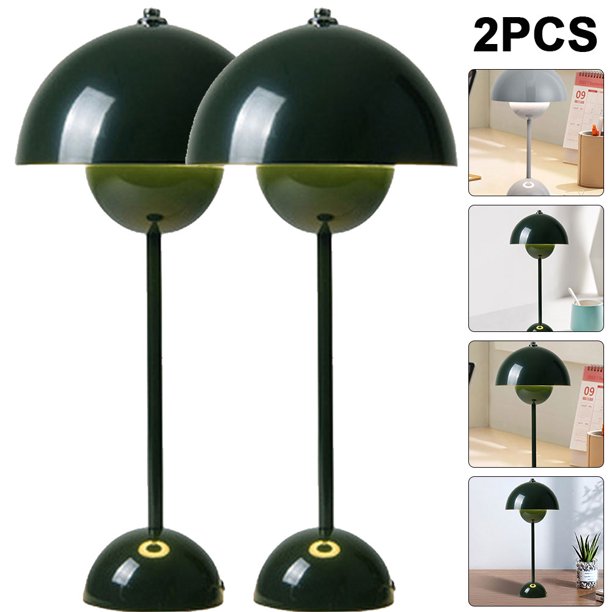 Lámpara Decorativa para Nocturna Táctil USB Retro Habitación Cafetería (oscura) Verde 2 Uds.