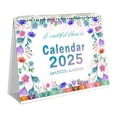 Desktop Calendar 2025, Small Desk Calendar 2025 Art Calendar With