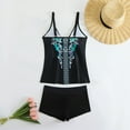 thumbnail image 2 of Vintage Floral Printed Bathing Suits for Women 2025 Plus Size Sexy 2PC Swimsuit Flowy Tankini Swimwear for Summer, 2 of 4