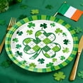 thumbnail image 6 of St. Patrick's Day Disposable Paper Plates, Clover-themed Party Plates for Birthday Celebrations, Baby Showers, and Festive Events, 10 Pieces, 6 of 6