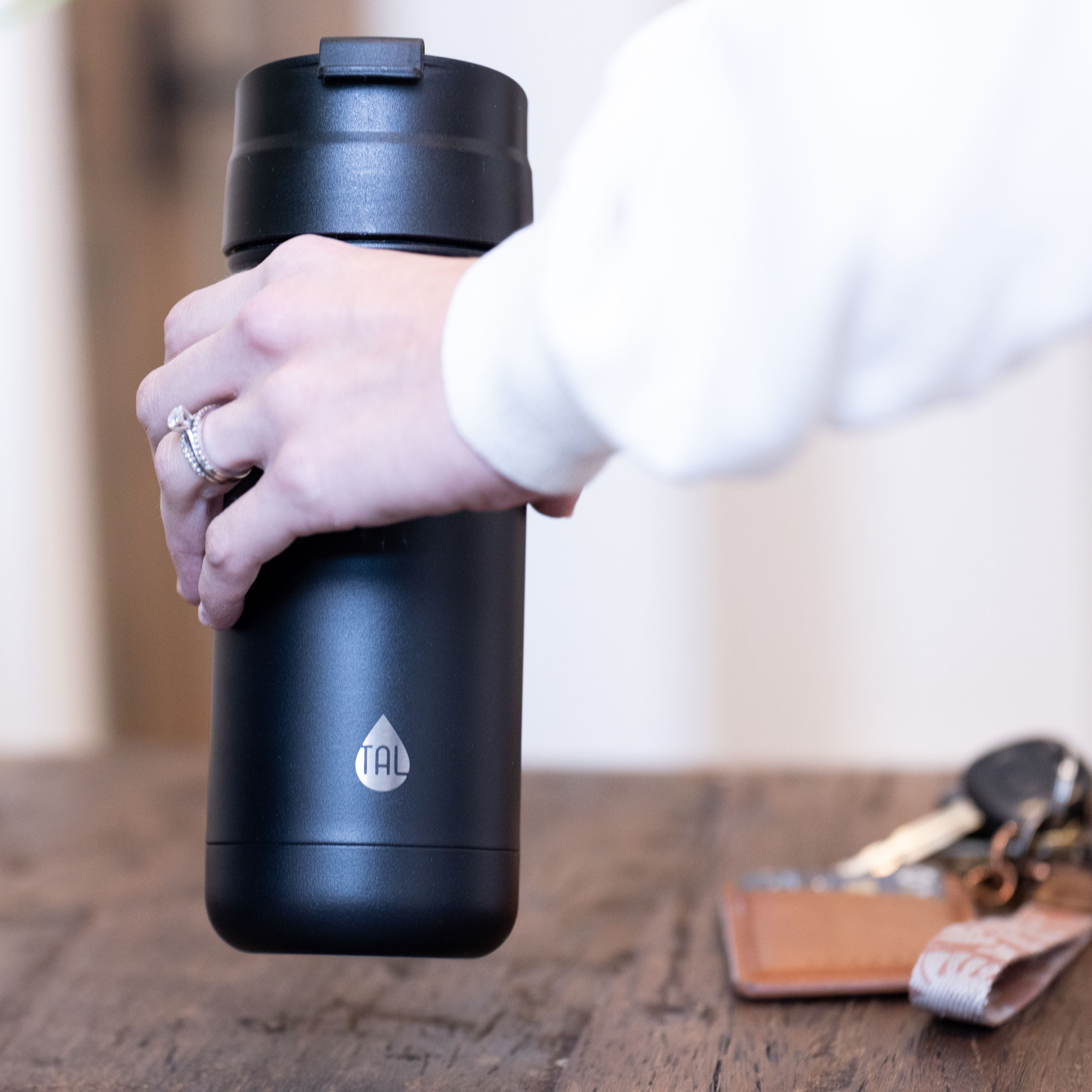 (4 pack) TAL 18oz Stainless Steel Ranger Coffee Travel Mug, Black