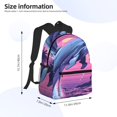 thumbnail image 2 of Disketp Hawaiian Beach Dolphin Mochila Ligera Clásica con Múltiples Bolsillos, Mochila Casual para Hombre y Mujer, Ideal para Escuela, Trabajo y Viajes, 2 of 6
