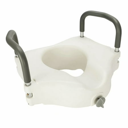 Raised Toilet Seat With Handles, Adds Toilet Height, Toilet Seat Riser For Elderly or (Best Comfort Height Toilet)