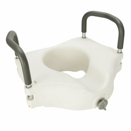 Highline Comfort Height Toilet - Raised Toilet Seat With Handles, Adds Toilet Height, Toilet Seat Riser For Elderly or Handicap