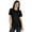 Black, variant on Inkmeso Womens Basic Crewneck Tshirt Short Sleeve Regular Fit Long Tee Workout Top