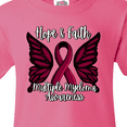 thumbnail image 4 of Inktastic Multiple Myeloma Cancer Awareness Hope & Faith with Butterfly Ribbon Youth T-Shirt, 4 of 5