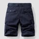 thumbnail image 4 of pstuiky Pantalones cortos para hombre, Pantalones cortos cargo de talla grande para hombre, con múltiples bolsillos, holgados, para playa y verano Pantalones cortos cargo, 4 of 4