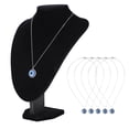 thumbnail image 4 of Collar con colgante, 5 piezas de ojo azul turco, collar de ojo azul turco, collar de la suerte de ojo azul, compacto y ligero, 4 of 12