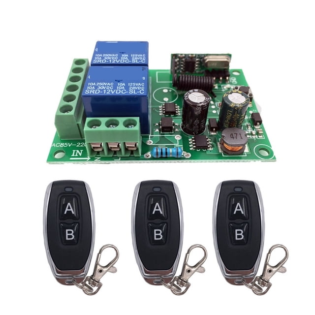 Télécommande Sans Fil Universelle 433MHz Récepteur et Émetteur pour Porte de Garage Universelle et Portail, Libérez Vos Mains