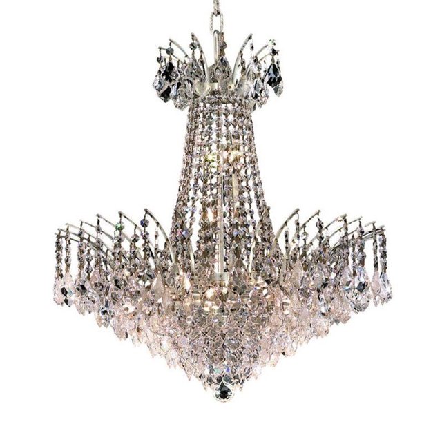 Elegant Lighting Victoria 24" 11 Spectres de Lumière Lustre en Cristal