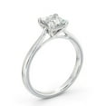 thumbnail image 2 of Dash Jewel 14K White Gold Plated Engagement Ring - 1.6 Ct Princess Lab Created Diamond Wedding Classic 4 Prong Ring - Solitaire Design Jewelry - Birthday Gift for Her, 2 of 4