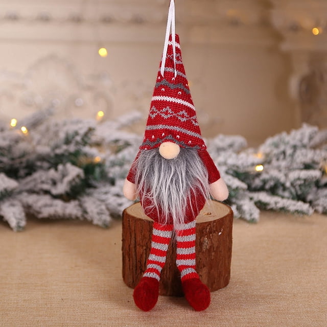 Decoraciones navideñas Postura sentada creativa Bosque Muñeca Muñeca Árbol de Navidad Colgante Mini Muñeca Colgante Wmkox8yii gf5813