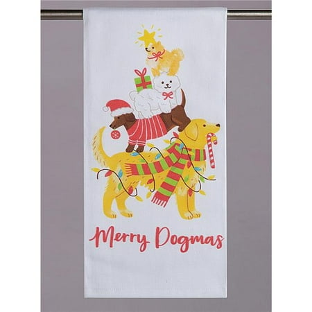 

Peking Handicraft 04TG819WC 18 x 25 in. Merry Dogmas Kitchen Towel Pack of 4