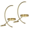 thumbnail image 1 of Gold Candle Holder Simple Elegant Semicircular Moon Sturdy Durable Easy Cleaning Iron Candle Holder Widely Used For Hotel For Office For Bedroom ANGGREK Arte y Manualidades, 1 of 8