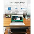 thumbnail image 3 of HP 14" HD Laptop for Students and Business, Intel Quad-Core Processor, 8GB RAM, 64GB eMMC+256GB Micro SD, Long Battery Life, UHD Graphics, Webcam, Windows 11 Home in S Mode, Snowflake White, 3 of 7