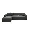 thumbnail image 1 of Fundas de sofá en forma de L para proteger a mascotas y niños, protección total de muebles con funda de chaise seccional súper elástica, que garantiza que no se deslice con parte inferior elástica, 1 of 5