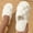 White, variant on Women's Open Toe Slippers Fuzzy Fluffier House Slippers Cozy Criss Crossed Furry Slides Slippers Outdoors Indoor Pink