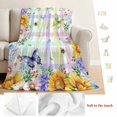 thumbnail image 5 of Sunflowers Blanket Soft Cozy Warm Twin Blanket for Bed, Plush Fuzzy Flannel Fleece Blankets for Sofa, Spring Flowers Butterflies Hydrangea Watercolor Throw Blankets for Couch Gifts, 60"x80", 5 of 9