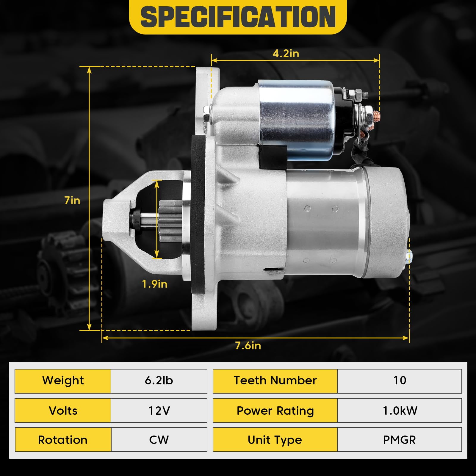 New Starter 17982 for Nissan Sentra Versa Cube 07-19 1.6L 1.8L 2.0L City Express 15-18 Replace # 19317693 23300EN20A
