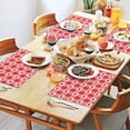 thumbnail image 2 of Napperon à Carreaux Vichy Rouge Napperon de Table Coloré à Carreaux Vichy Rouge Napperons de Table à Manger pour Thés Décorations de Mise de Table de Souper-Love 4 Pcs, 2 of 7